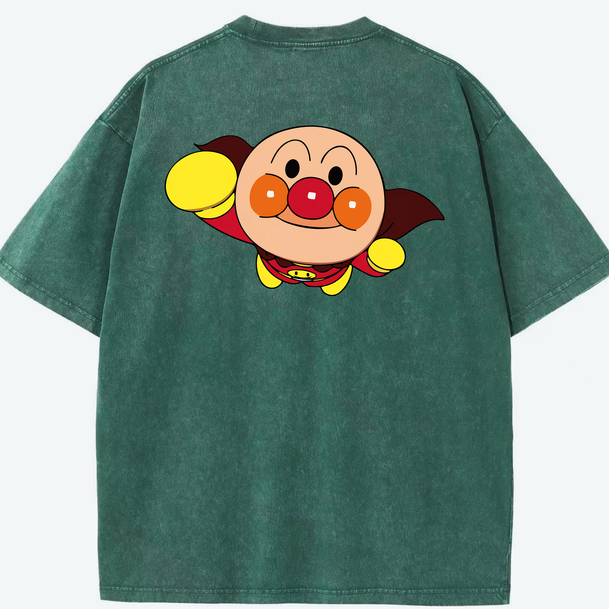 （画像用） アンパンマン Anpanman 綿100% ヴィンテージ風 半袖Tシャツ（背面プリント）